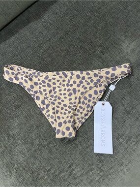 NWT Boys + Arrows Leopard Print Bikini Bottom — Beige & Taupe size small